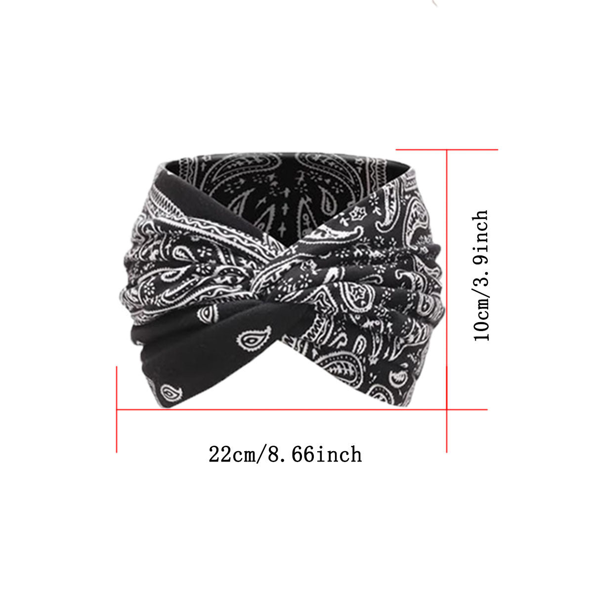 Bohemian Yoga Sports Headband Women's Elastic Non-Slip Wide Headband Exercise Running Sweat-Absorbent Women's European and American Headband