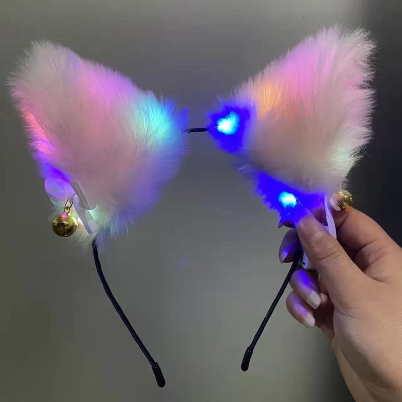 Cute Fox Ear Hairband Plush Cat Hairpin Cyber Celebrity Super Fairy Girl Sweet cos Fox Headband Hair Accessories
