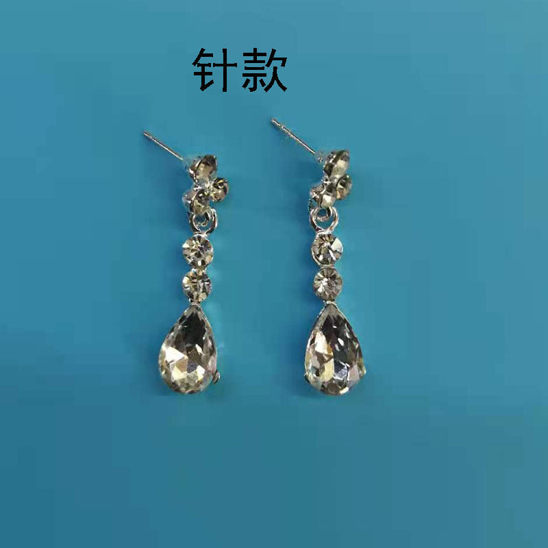 Bridal headdress suit hair accessories crown headband earrings wedding Korean wedding necklace jewelry wedding accessories wholesale