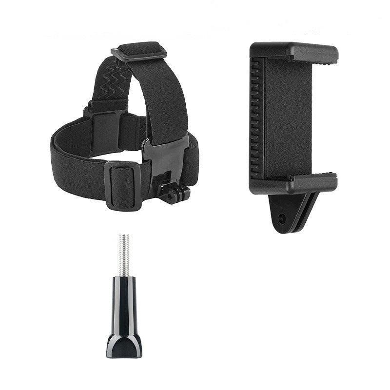 Head-mounted mobile phone fixed bracket riding first-person perspective shooting bracket sports camera motorcycle riding chest strap