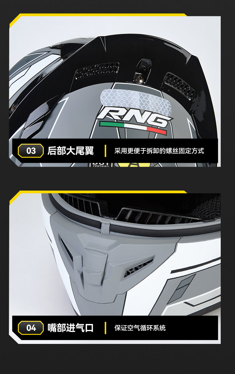 New National Standard 3C/Dot Certified Motorcycle Helmet Dual Lens with Bluetooth Headset Glasses Slot Full Face Motorcycle Helmet