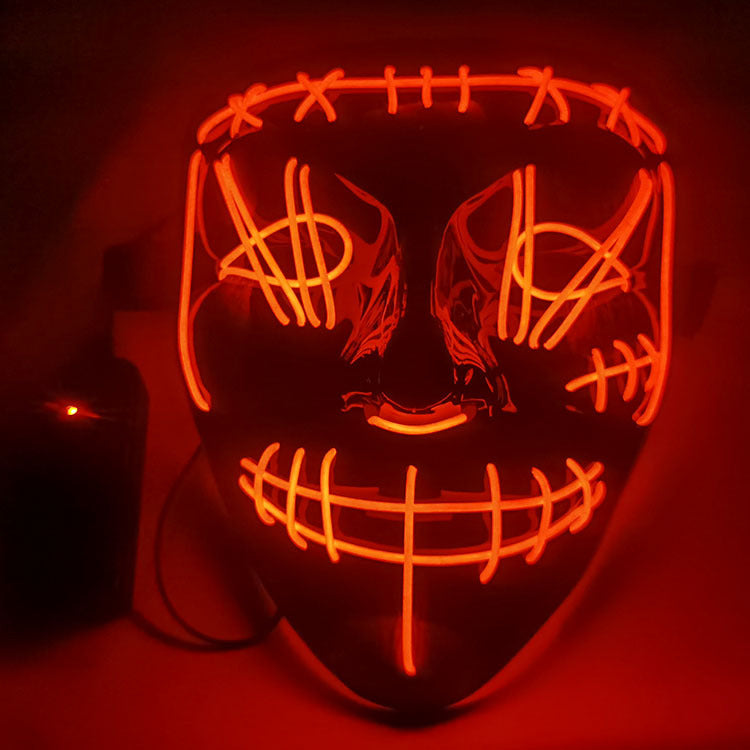 Step into the e-commerce Halloween black V word vendetta luminous mask handmade in stock wholesale ghost step dance cold light mask