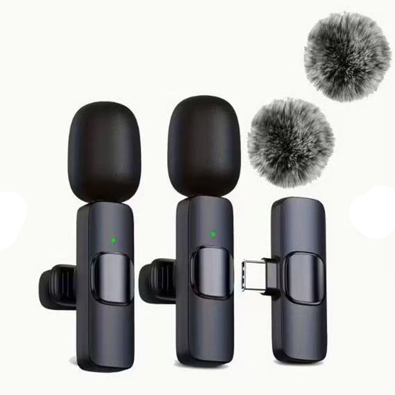 Cross-border new wireless collar clip microphone factory portable audio video recording mini K1 microphone