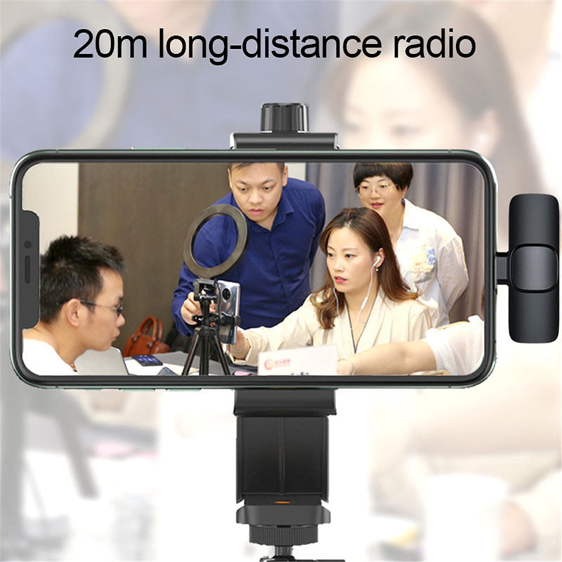 Cross-border new wireless collar clip microphone factory portable audio video recording mini K1 microphone