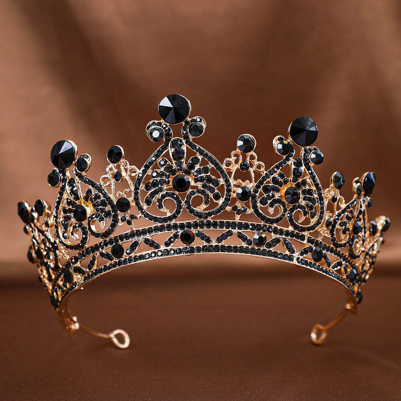 Foreign Trade Hot Rhinestone Crown Headwear European Bride Alloy Crown Hair Accessories Baroque Dress Makeup Accessories