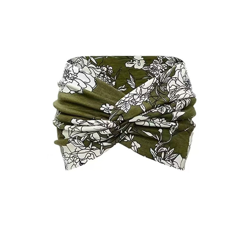 Bohemian Yoga Sports Headband Women's Elastic Non-Slip Wide Headband Exercise Running Sweat-Absorbent Women's European and American Headband