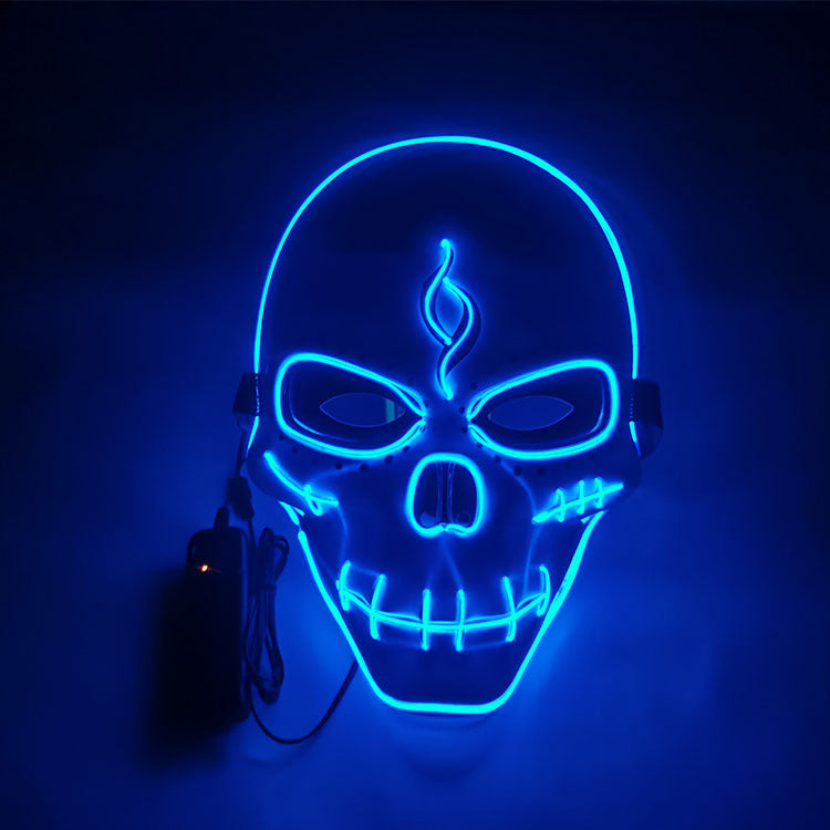 Step into the e-commerce Halloween black V word vendetta luminous mask handmade in stock wholesale ghost step dance cold light mask