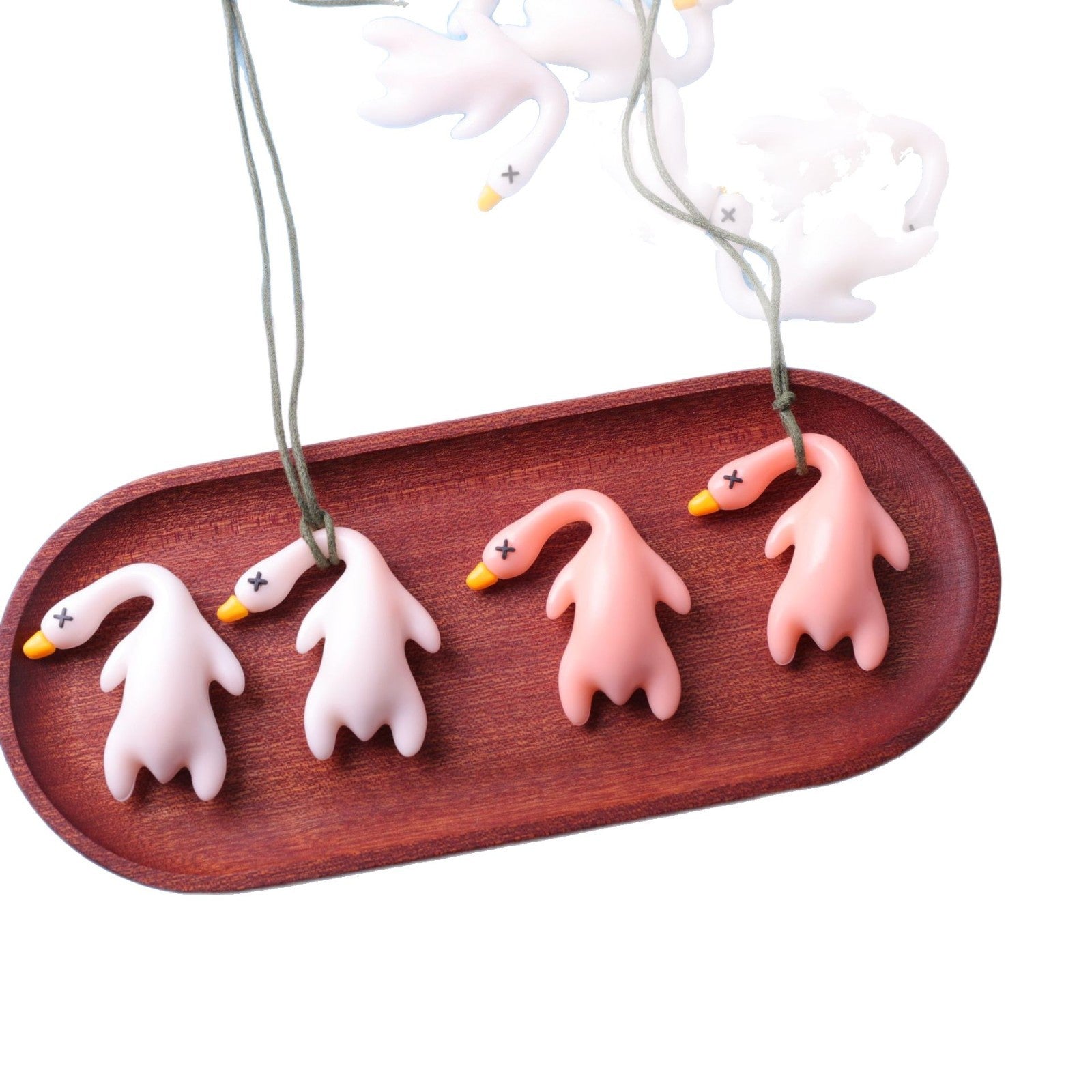Shake the sound explosion key chain mobile phone pendant car pendant ultraviolet color roast duck temperature pendant wholesale