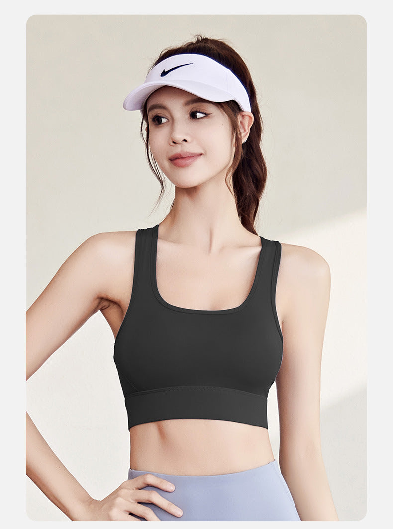 Juyitang Women Shockproof Push up Nude Feel Yoga Running Fitness High Strength Sports Underwear