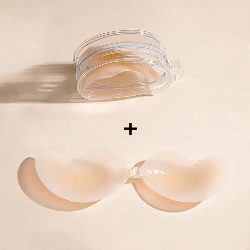 Silicone Chest Stickers Small Chest Large Sling Women's Wedding Dress Invisible Bra Flat Chest Gathering Upper Bracing Thin Breast Stickers Wholesale
