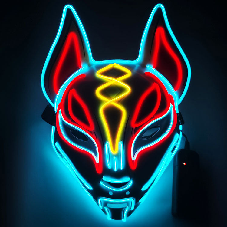 Step into the e-commerce Halloween black V word vendetta luminous mask handmade in stock wholesale ghost step dance cold light mask