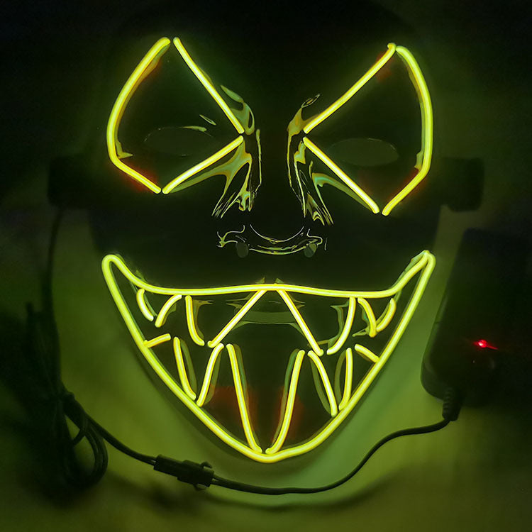 Step into the e-commerce Halloween black V word vendetta luminous mask handmade in stock wholesale ghost step dance cold light mask