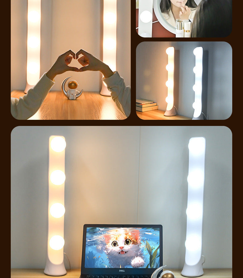 Live fill light anchor desktop makeup dedicated double row LED beauty skin rejuvenation professional live studio video background