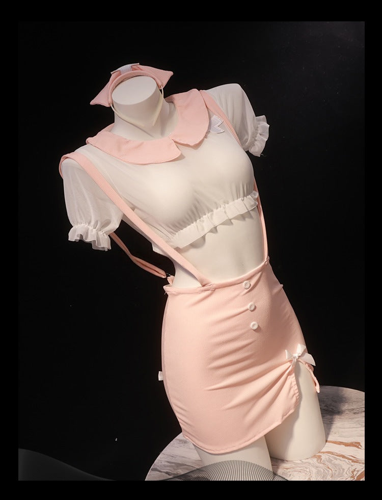 Cosplay High-End Lingerie Nurse Uniform Short Skirt Flirting Plus-Size Nightclub Female Host Outfit Pure Desire Style Set