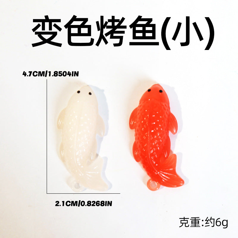 Shake the sound explosion key chain mobile phone pendant car pendant ultraviolet color roast duck temperature pendant wholesale
