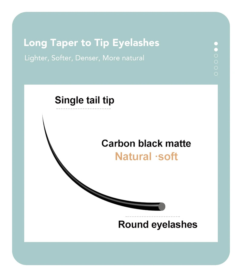 DIYDAY 16Rows Mink Lashes Individual Natural False Eyelashes B C CC D DD Curl Eyelash Extension Supplies for Makeup