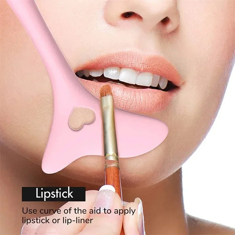 Multi-functional Eyeliner Stencil Wing Tips Silicone Eyeliner Aid Drawing Lipstick Wearing Aid Reusable Makeup Tools
