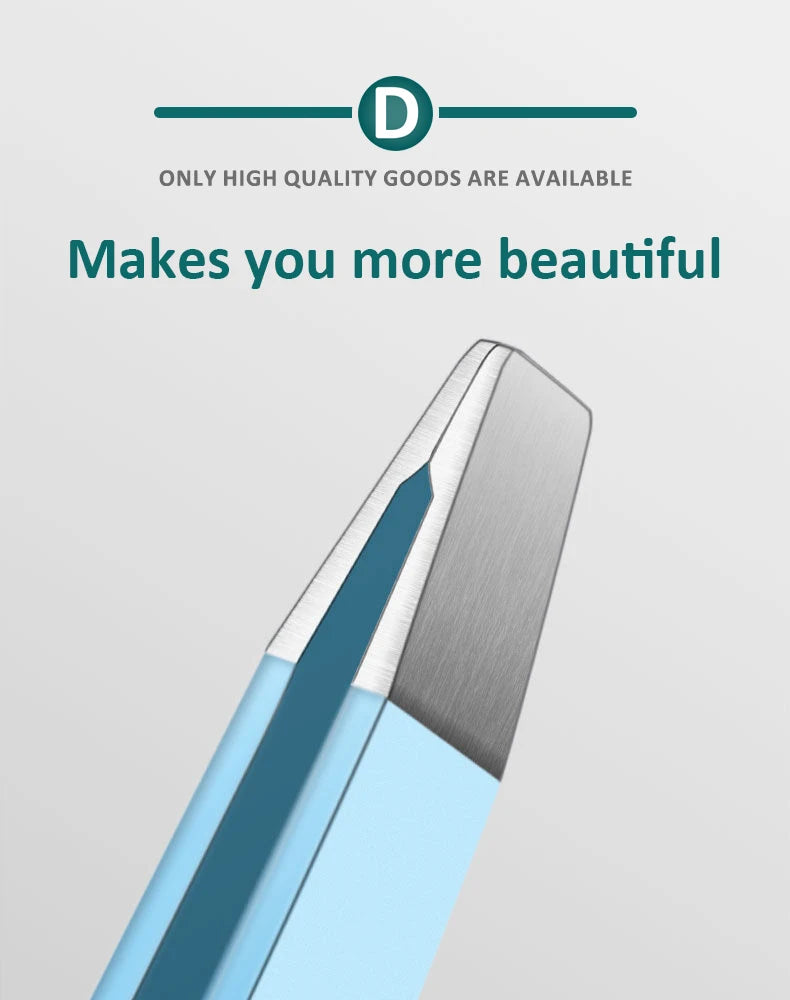 Eyebrow Tweezer Colorful Hair Beauty Fine Hairs Puller Stainless Steel Slanted Eye Brow Clips Removal Makeup Tools