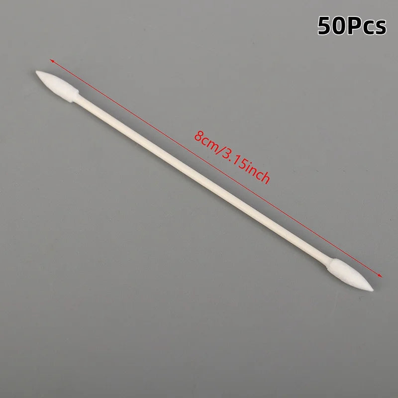 25 Pcs/bag Disposable Cotton Swab Cosmetics Permanent Makeup Health Medical Ear Jewelry Clean Sticks Buds Tip Cotton Head Swab