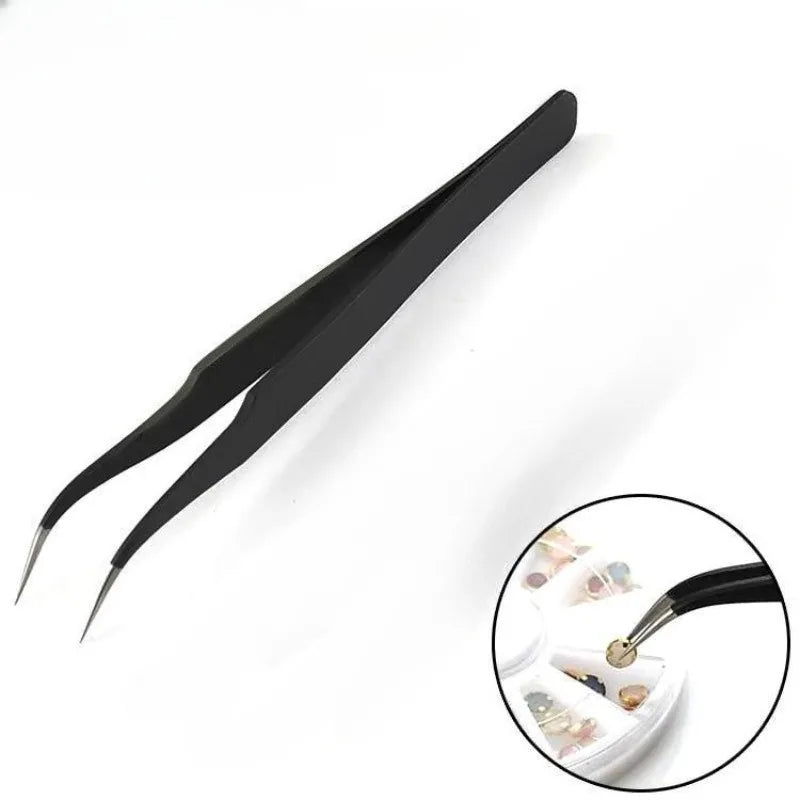 Pliers Stainless Steel Precision Electronic Components Jewelry Sequins Pliers Eyelashes Nails Bird's Nest Hair Pliers