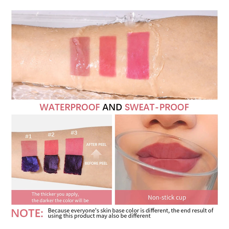 Long Lasting Lip Inks Korean Matte Lip Tint Peel Off Matte Tick for Lips Stick Free Shipping Liquid Lipstick Waterproof Makeup