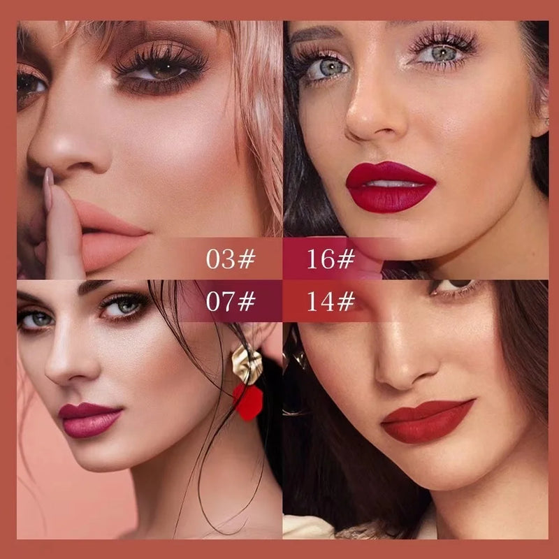 CmaaDu 1 Pcs Matte Lip Gloss Liquid Lipstick- Lip Stains with Long-Lasting Waterproof,  Adult Age Range, Red Tones Easy to Color