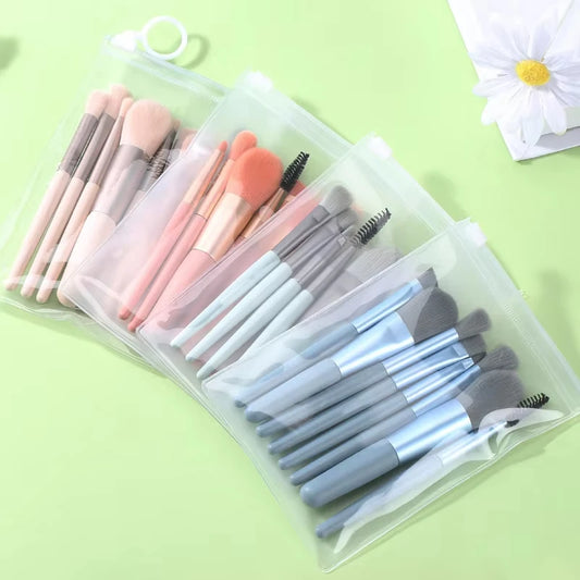 8-Piece Mini Soft and Fluffy Makeup Brush Set, Perfect for Makeup Beginners, Used for Foundation, Blush, and Eyeshadow to Create