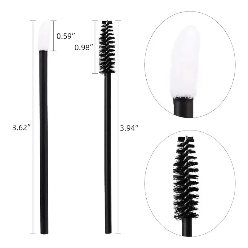 50/1000pcs Disposable Eyelash Brushes Eyelashes Extension Tools Eyebrow Brush Mascara Wands Applicator Spoolers Makeup Tools