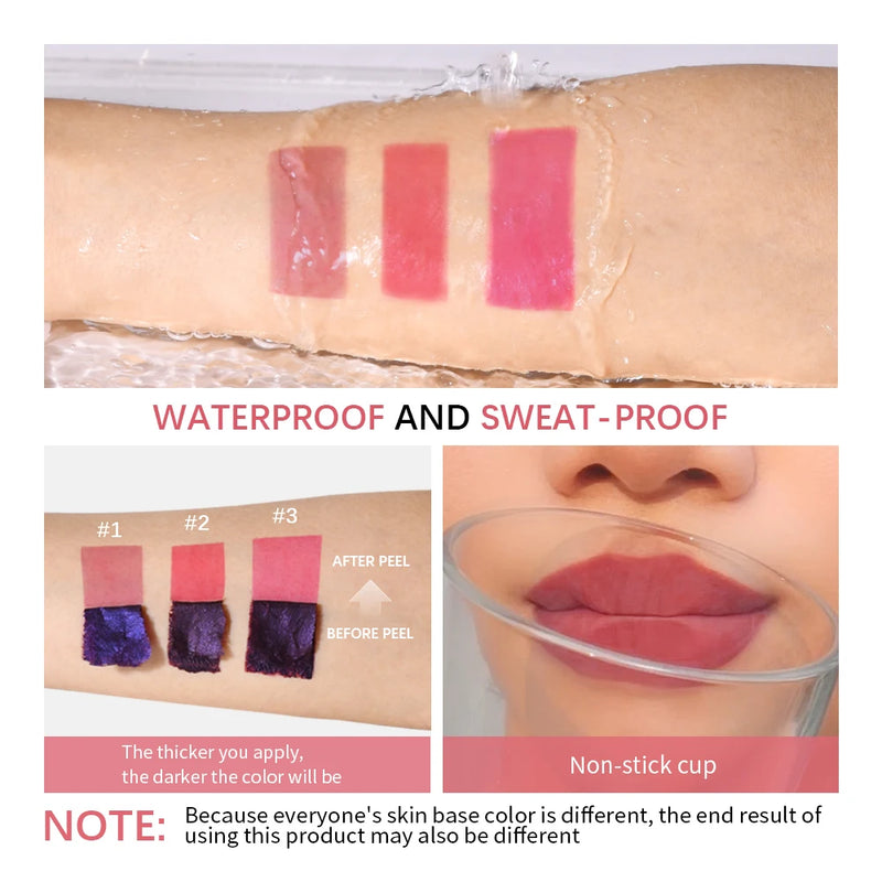 Long Lasting Lip Inks Korean Matte Lip Tint Peel Off Matte Tick for Lips Stick Free Shipping Liquid Lipstick Waterproof Makeup