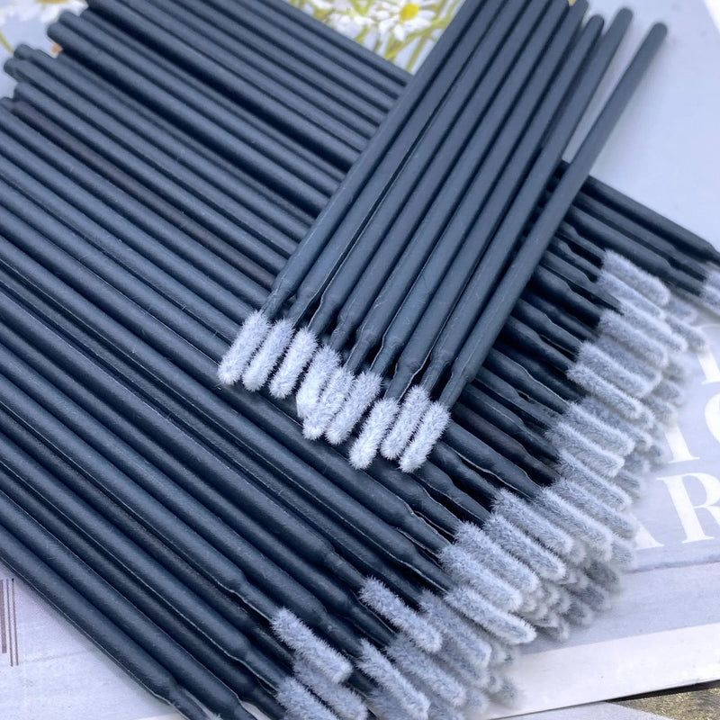 100/500pcs Eyelash Cleaning Brush Lash Extension Micro Cotton Swab Individual Eyelashes Microbrush Beauty Makeup Clean Remover