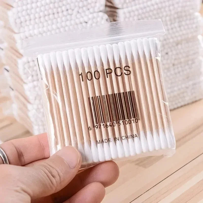Precision Pointed Cotton Swabs – 2-Ended Bamboo Sticks for Makeup, Nail Art & Personal Care