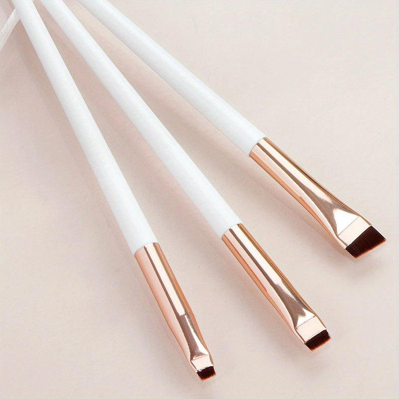 3pcs Makeup Brush Set,Blade eyeliner brush fine oblique head eyebrow brush outline eyeliner ultra-thin eye shadow brush makeup b