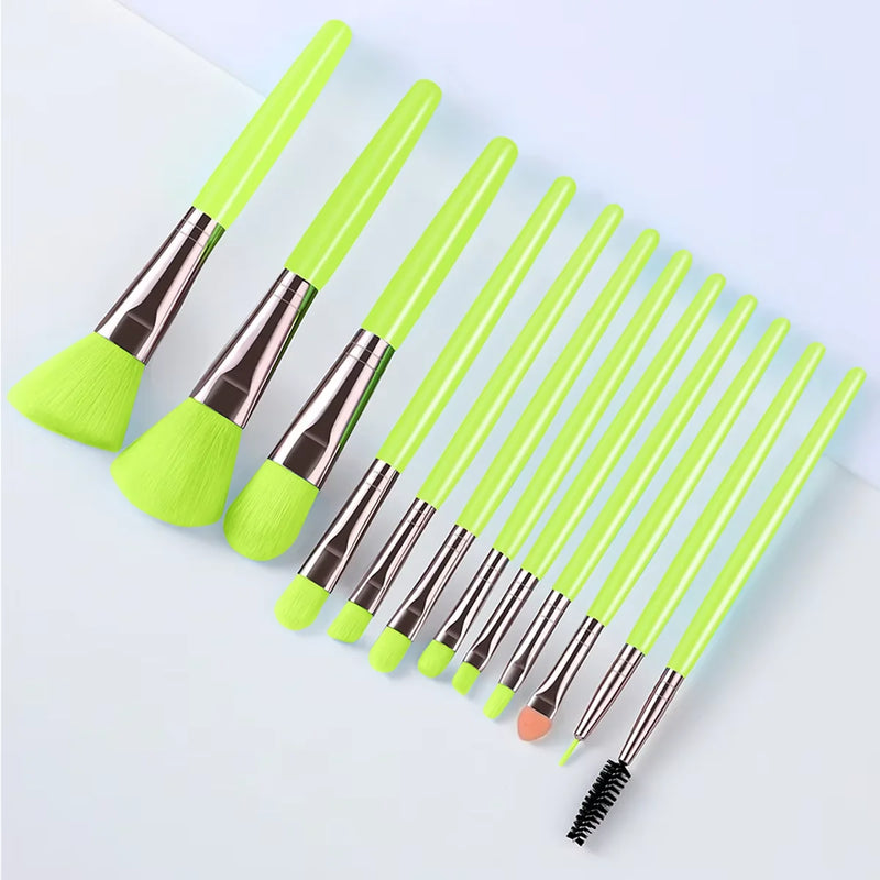 13 PCS Makeup Brushes Set Eye Shadow Foundation Women Cosmetic Brush Eyeshadow Blush Beauty Soft Make Up Tools Bag