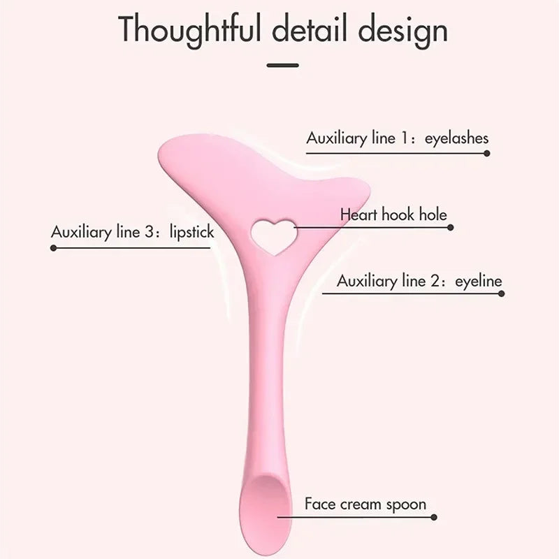 Multi-functional Eyeliner Stencil Wing Tips Silicone Eyeliner Aid Drawing Lipstick Wearing Aid Reusable Makeup Tools