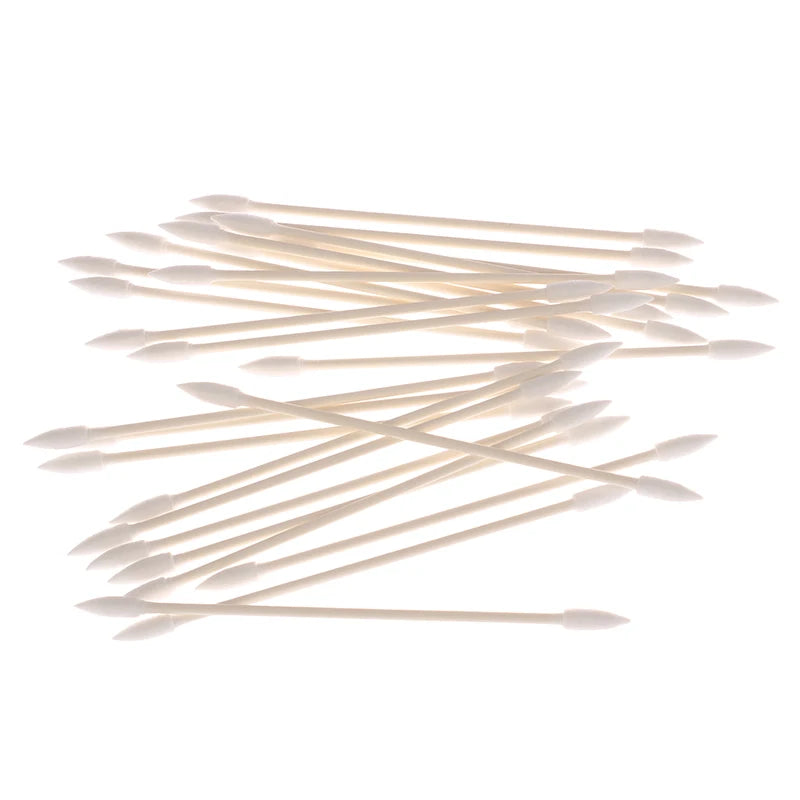25 Pcs/bag Disposable Cotton Swab Cosmetics Permanent Makeup Health Medical Ear Jewelry Clean Sticks Buds Tip Cotton Head Swab